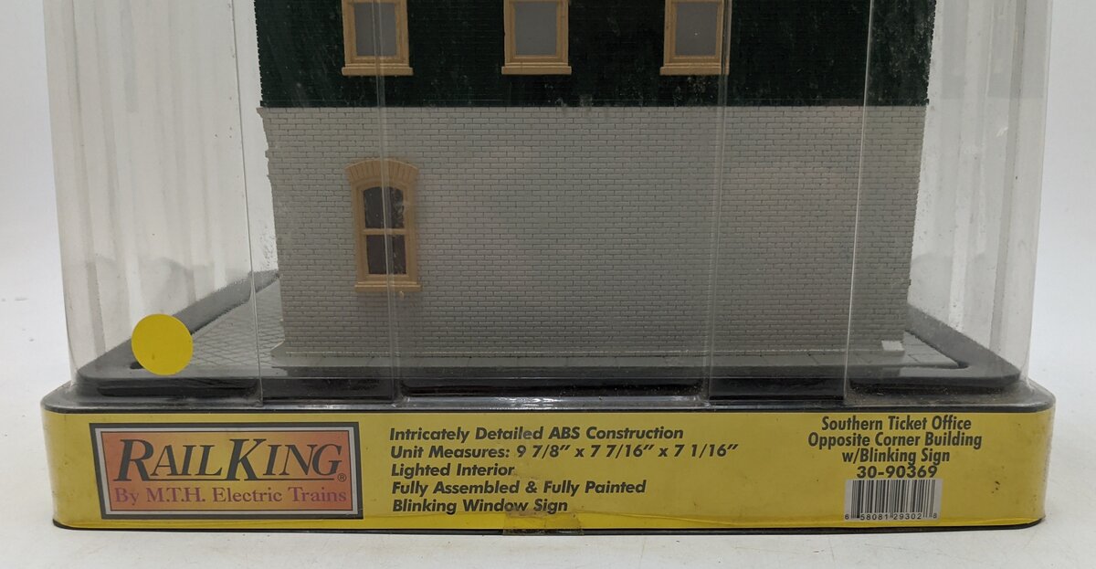 MTH 30-90369 2-Story Southern Ticket Office Opposite Corner Building with Blink LN/Box