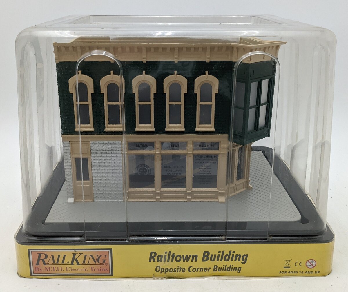 MTH 30-90369 2-Story Southern Ticket Office Opposite Corner Building with Blink LN/Box