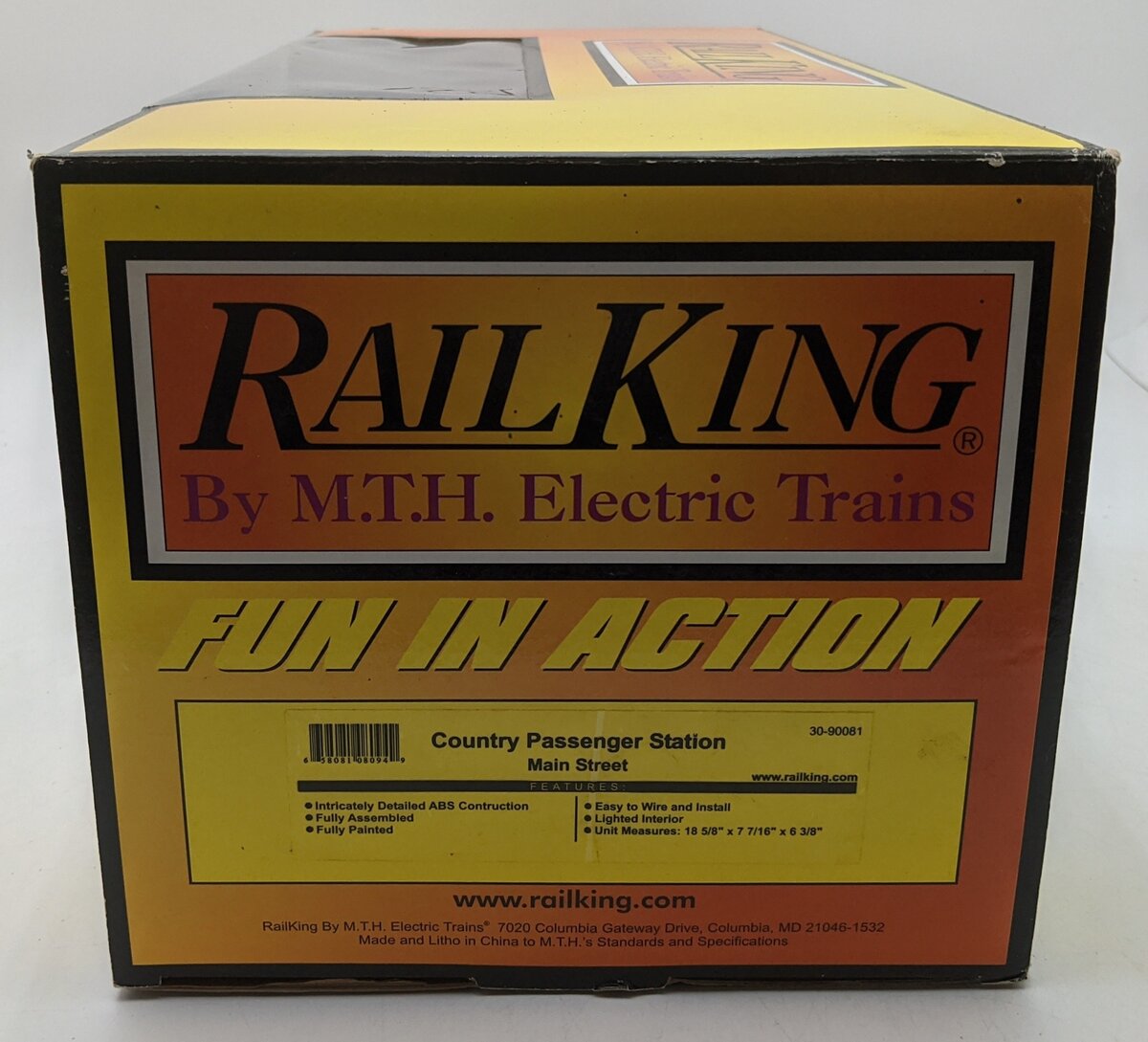 MTH 30-90081 O Main Street Country Passenger Station - Custom EX/Box