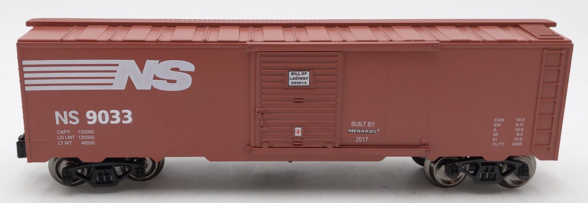 Menards O Gauge Norfolk Southern Single Door Boxcar #9033 LN