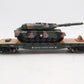 Menards 279-3989 O Military Flatcar w/ Leopard Tank #18825 EX