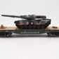 Menards 279-3989 O Military Flatcar w/ Leopard Tank #18825 EX