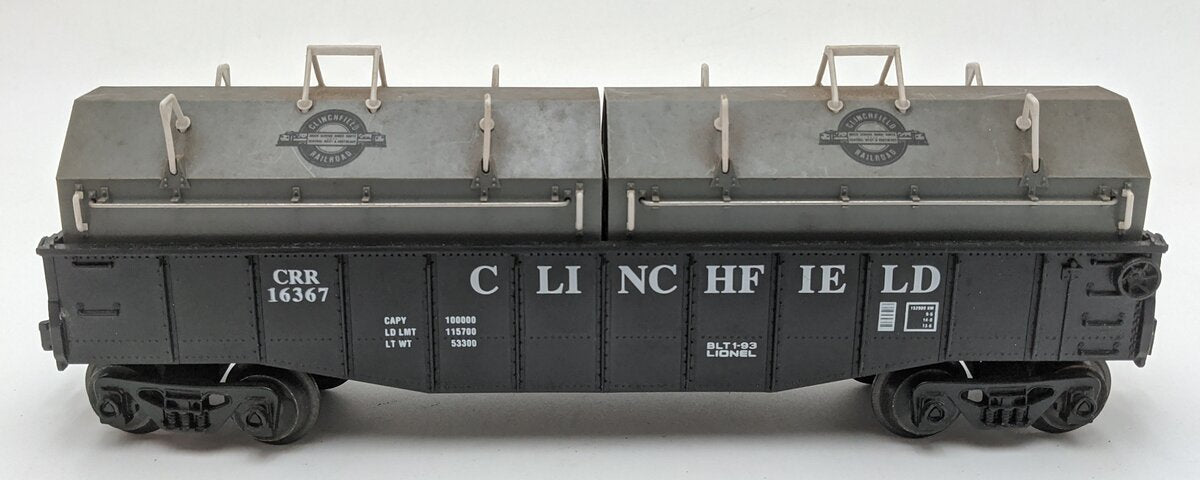 Lionel 6-16367 O Gauge Clinchfield Gondola w/Coil Covers VG/Box