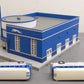 MTH 30-9040 O Gauge Assembled Greyhound Bus Station w/ (2) Greyhound Buses VG/Box