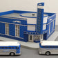 MTH 30-9040 O Gauge Assembled Greyhound Bus Station w/ (2) Greyhound Buses VG/Box