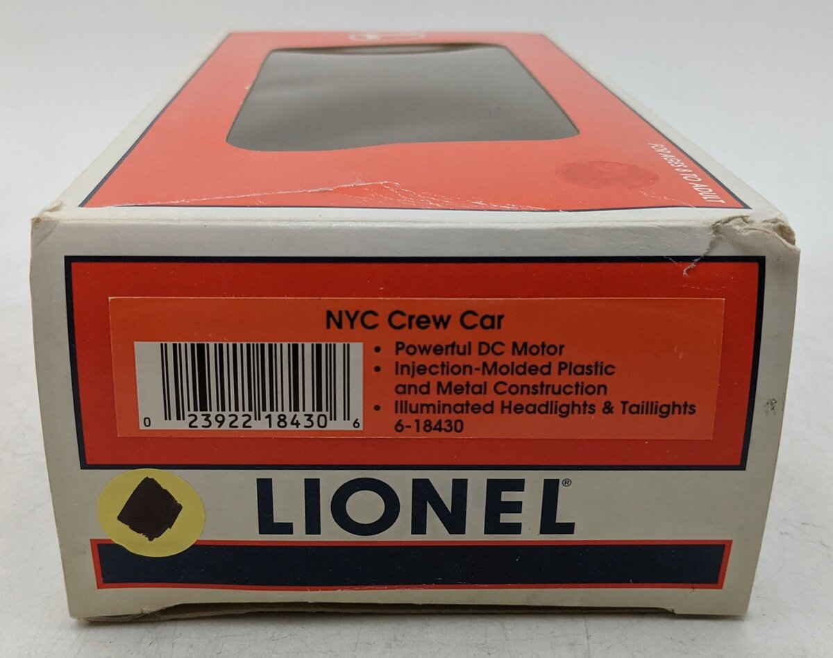 Lionel 6-18430 O Gauge New York Central Motorized Crew Car EX/Box