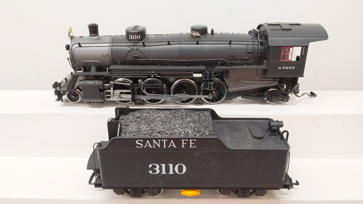 LGB 20872 G Santa Fe 2-8-2 Mikado Steam Locomotive & Tender #3110 with Sound EX
