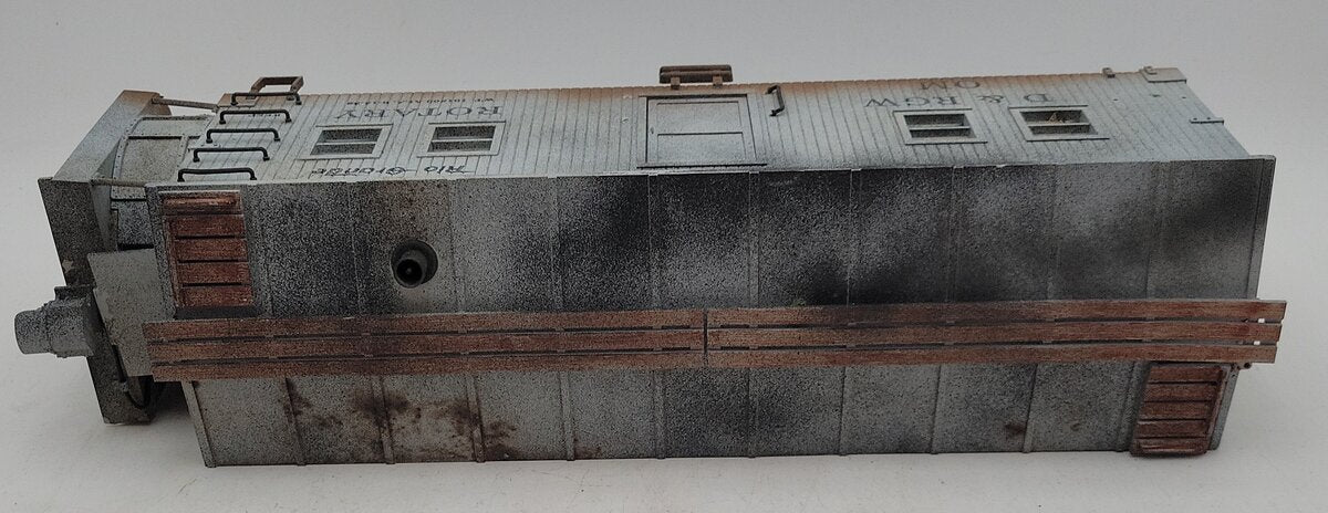 USA Trains R2100 G Weathered D&RGW Rotary Snow Plow with Sound - Metal Wheels