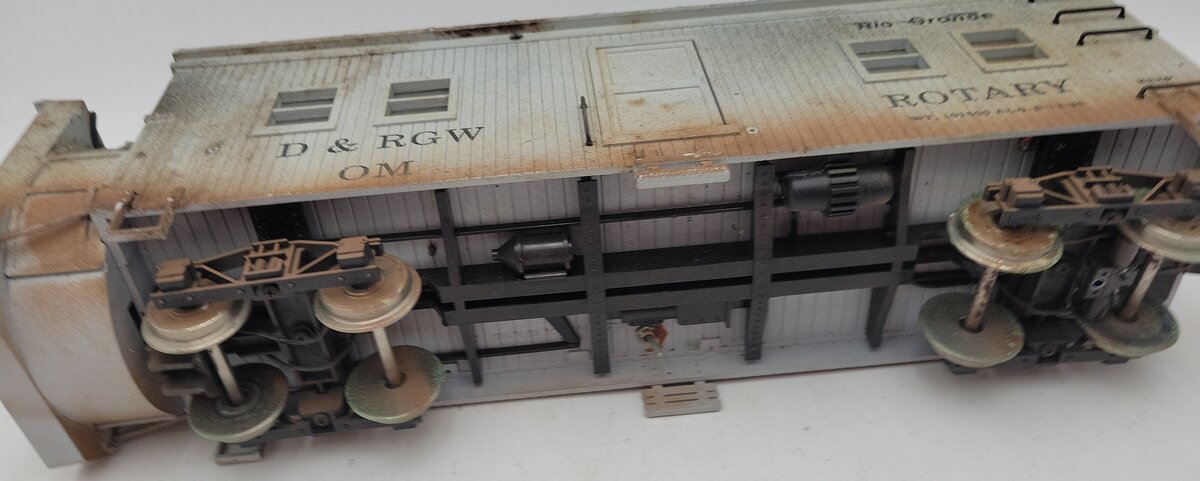 USA Trains R2100 G Weathered D&RGW Rotary Snow Plow with Sound - Metal Wheels