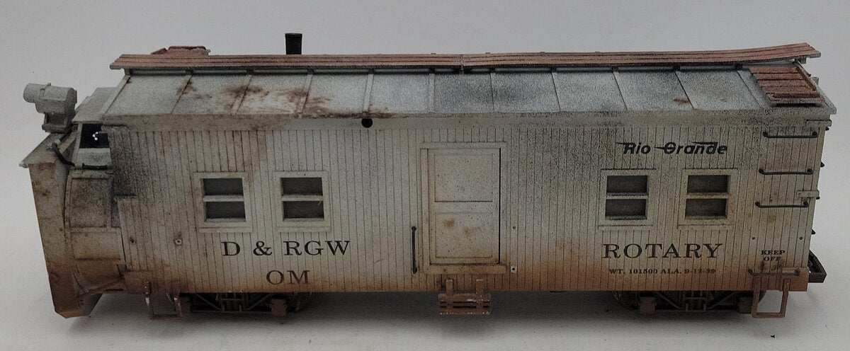 USA Trains R2100 G Weathered D&RGW Rotary Snow Plow with Sound - Metal Wheels