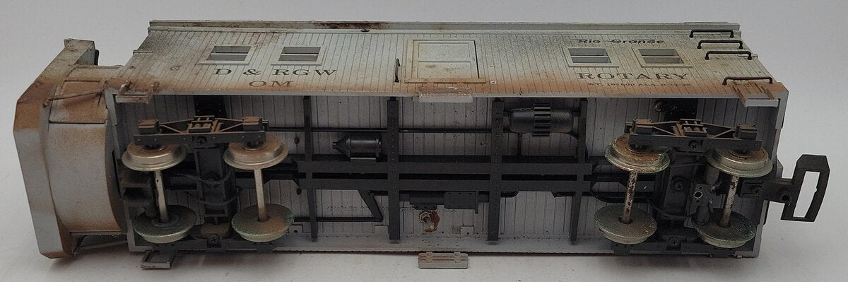 USA Trains R2100 G Weathered D&RGW Rotary Snow Plow with Sound - Metal Wheels
