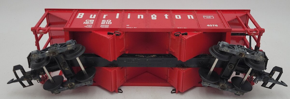 LGB 4076-M01 G Scale Burlington Hopper with No Coal Load #163210 VG