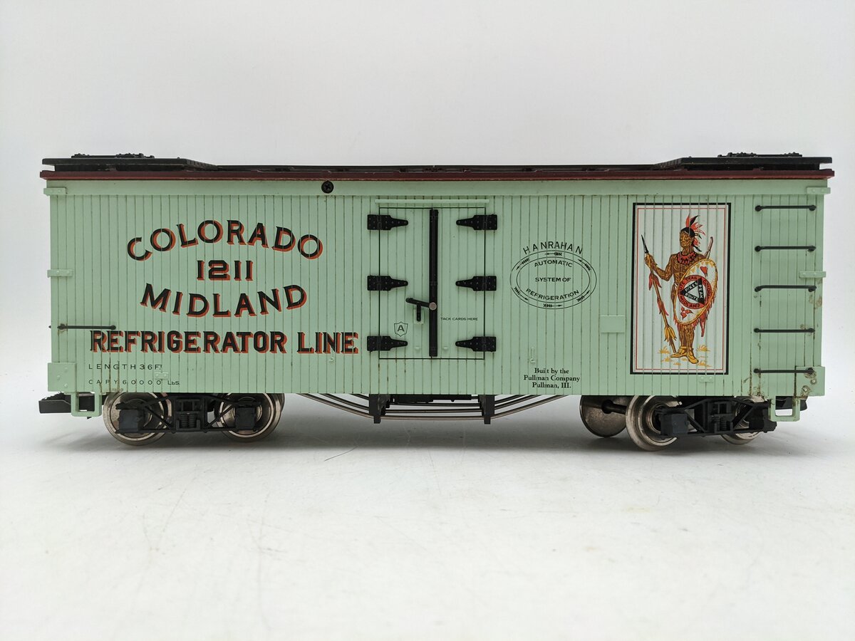 LGB 4072-P02 G Scale Colorado Midland Refrigerator Car #1211 (Metal Wheels) VG/Box