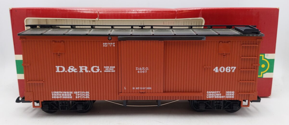 LGB 4067 G Scale Denver & Rio Grande Western Boxcar EX/Box