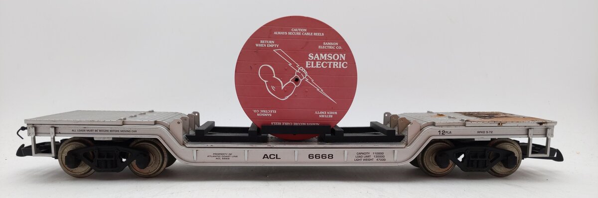 USA Trains 17316 Atlantic Coast Line Depressed Center Flat Car (Metal Wheels)/Box