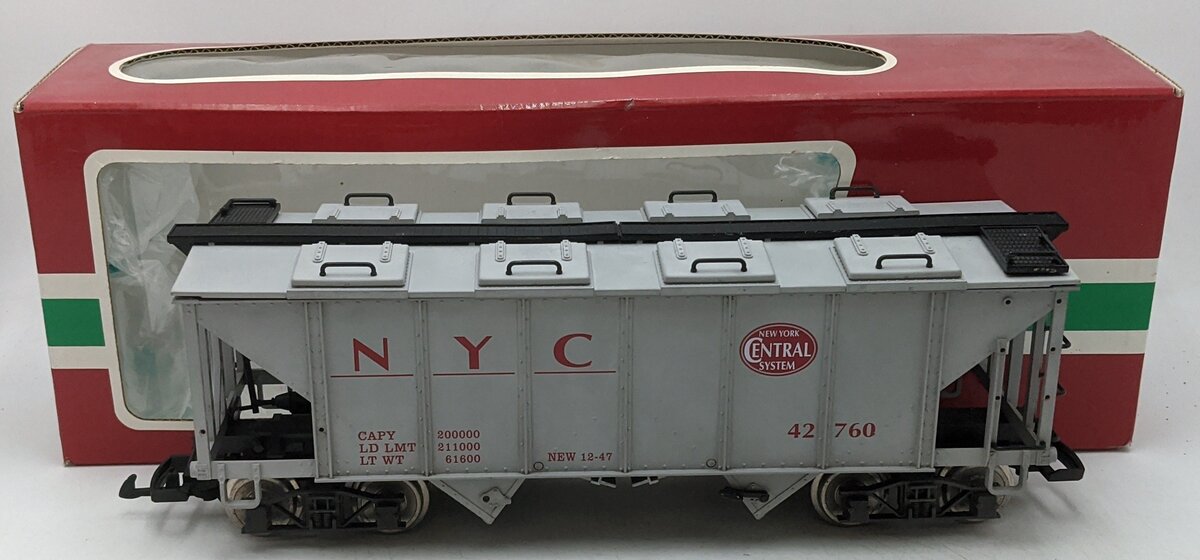 LGB 42760 New York Central Covered Hopper Car (Metal Wheels) VG/Box