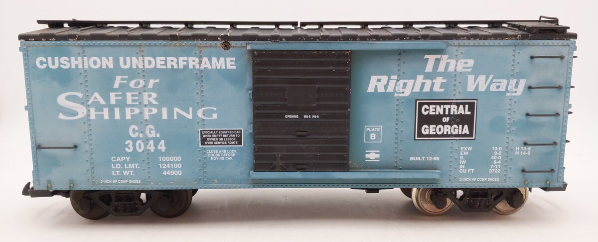 USA Trains 19040 G Gauge Central of Georgia Boxcar (Metal Wheels/Weathered)