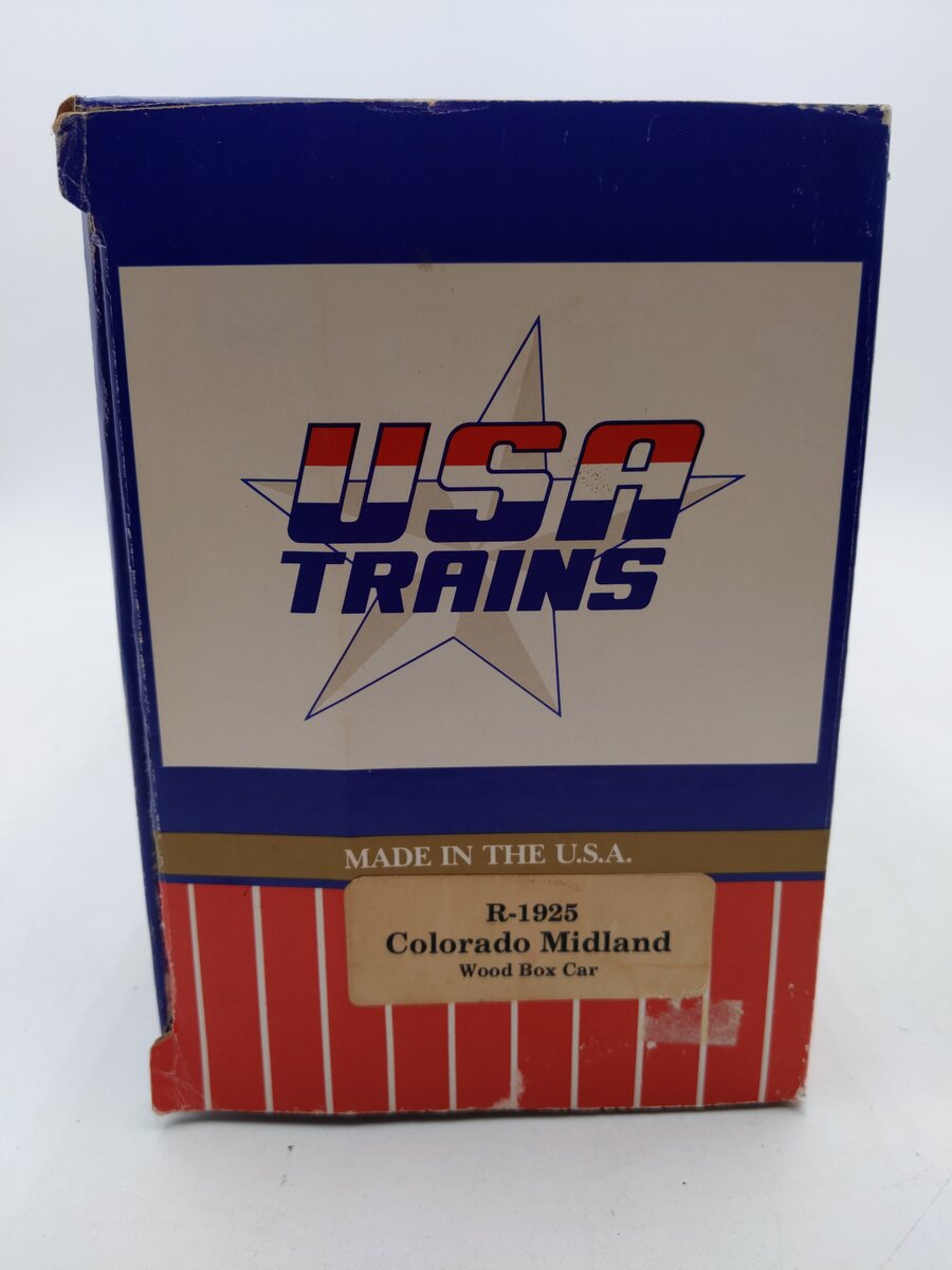 USA Trains 1925 G Scale Colorado Midland Wood Boxcar #22 - Metal Wheels EX/Box