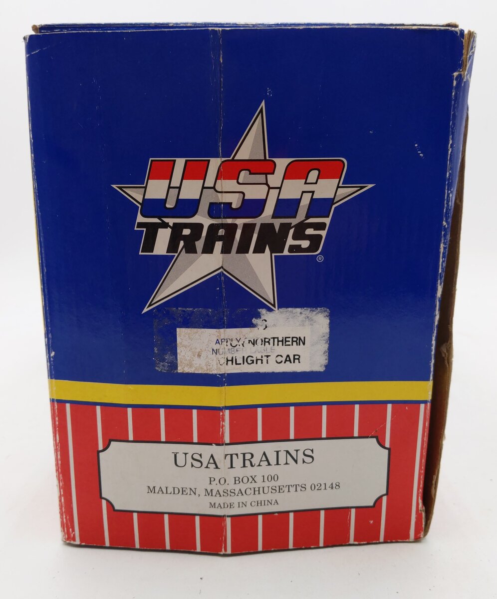 USA Trains R17323 G Burlington Northern Depressed Center Searchlight Car #2233 VG/Box