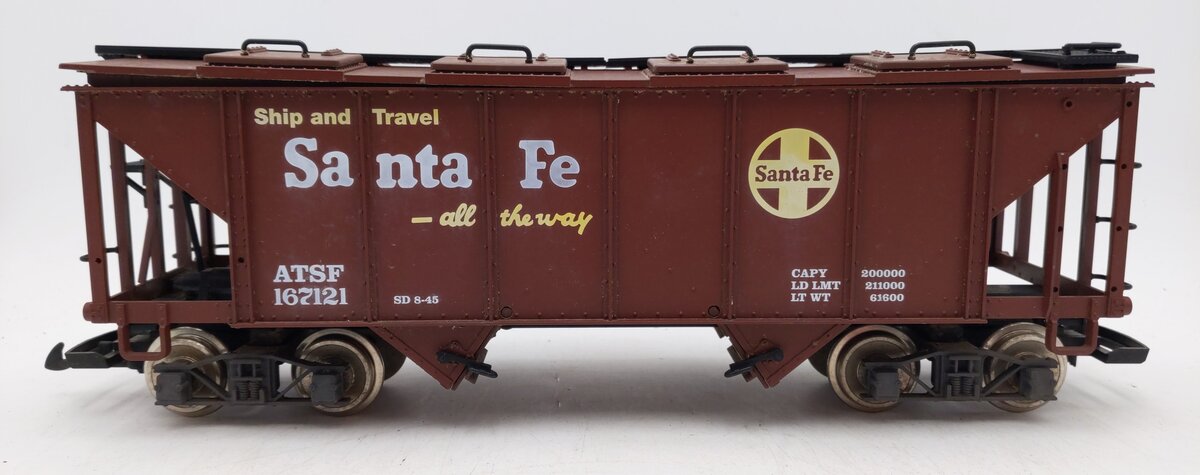 LGB 41760 Santa Fe 2-Bay Covered Hopper- Metal Wheels VG