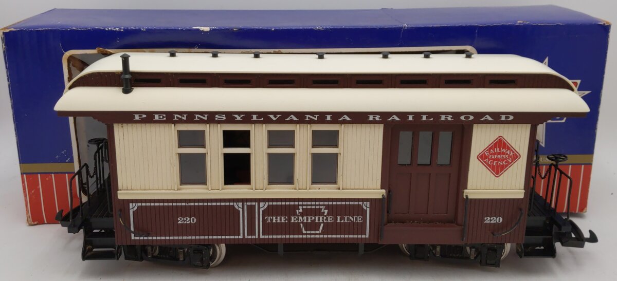 USA Trains 30202 G Pennsylvania Overton Combine Car #220 VG/Box