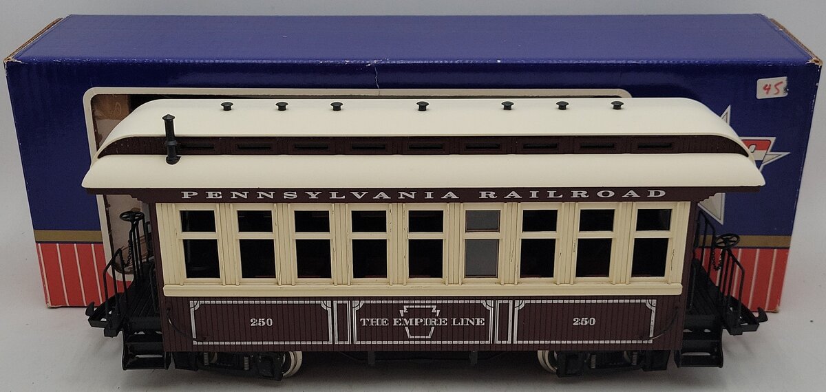 USA Trains 30302 G Pennsylvania Overton Passenger Car #250 VG/Box