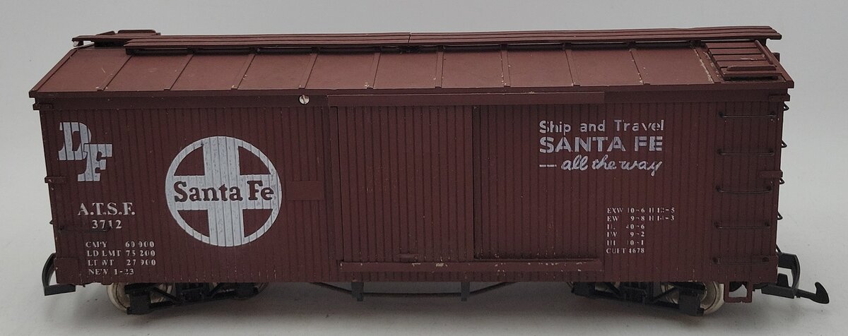 USA Trains 1934 G Santa Fe Boxcar #3712 VG