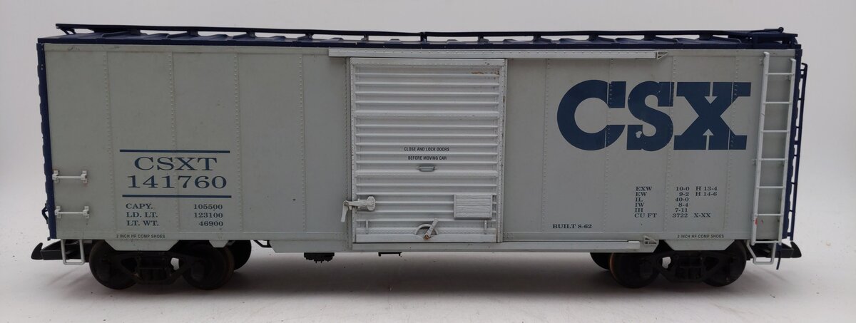 USA Trains R19208C G CSX 40' Boxcar #141760 w/ Metal Wheels VG/Box