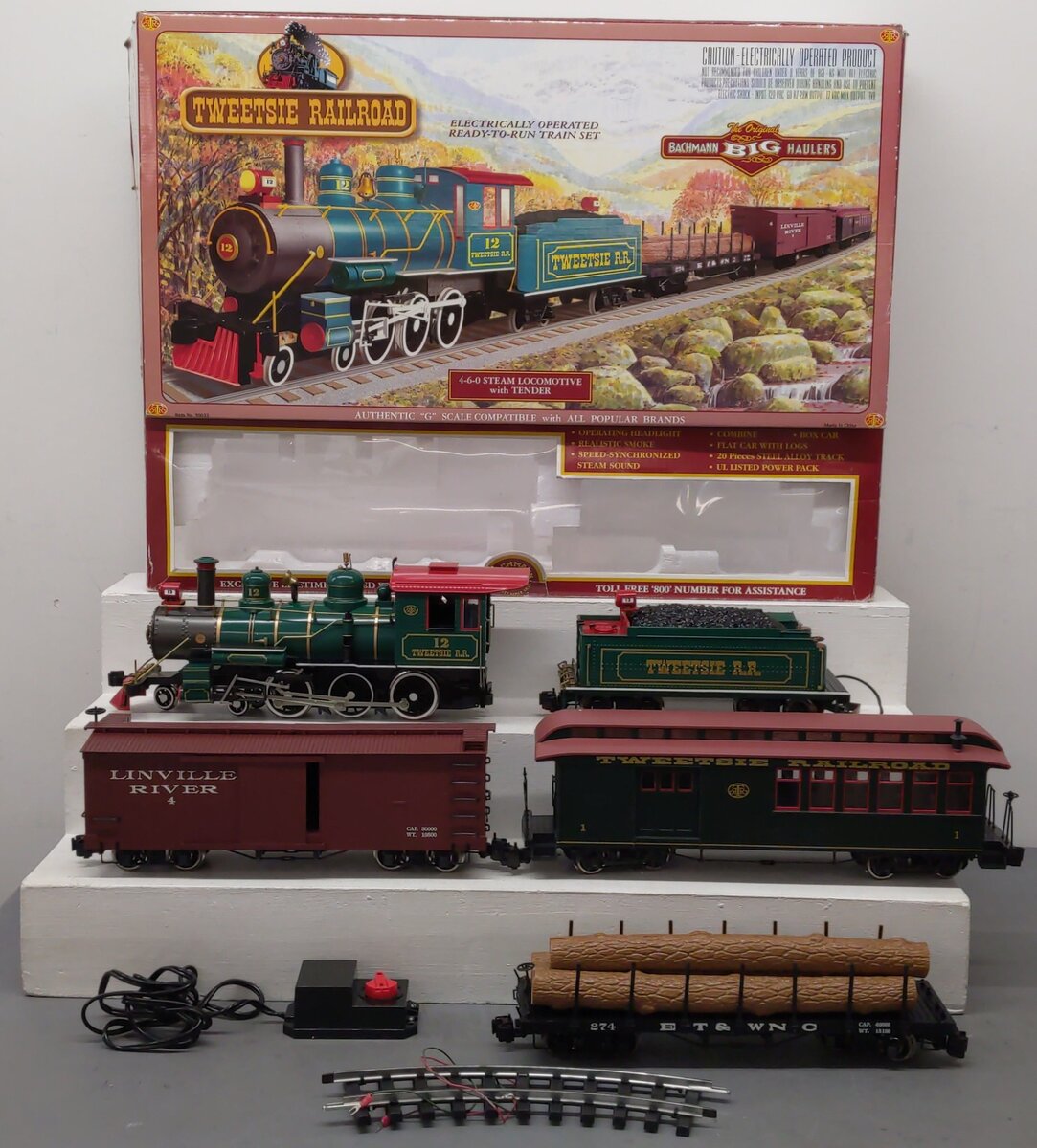 Bachmann 90033 Tweetsie Railroad G Gauge Steam Freight Starter Train Set EX/Box