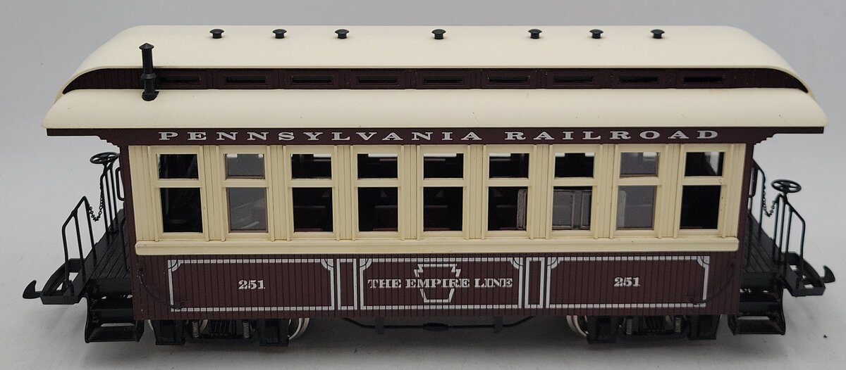 USA Trains 30402 G Pennsylvania Overton Passenger Car #251 (Metal Wheels) VG/Box