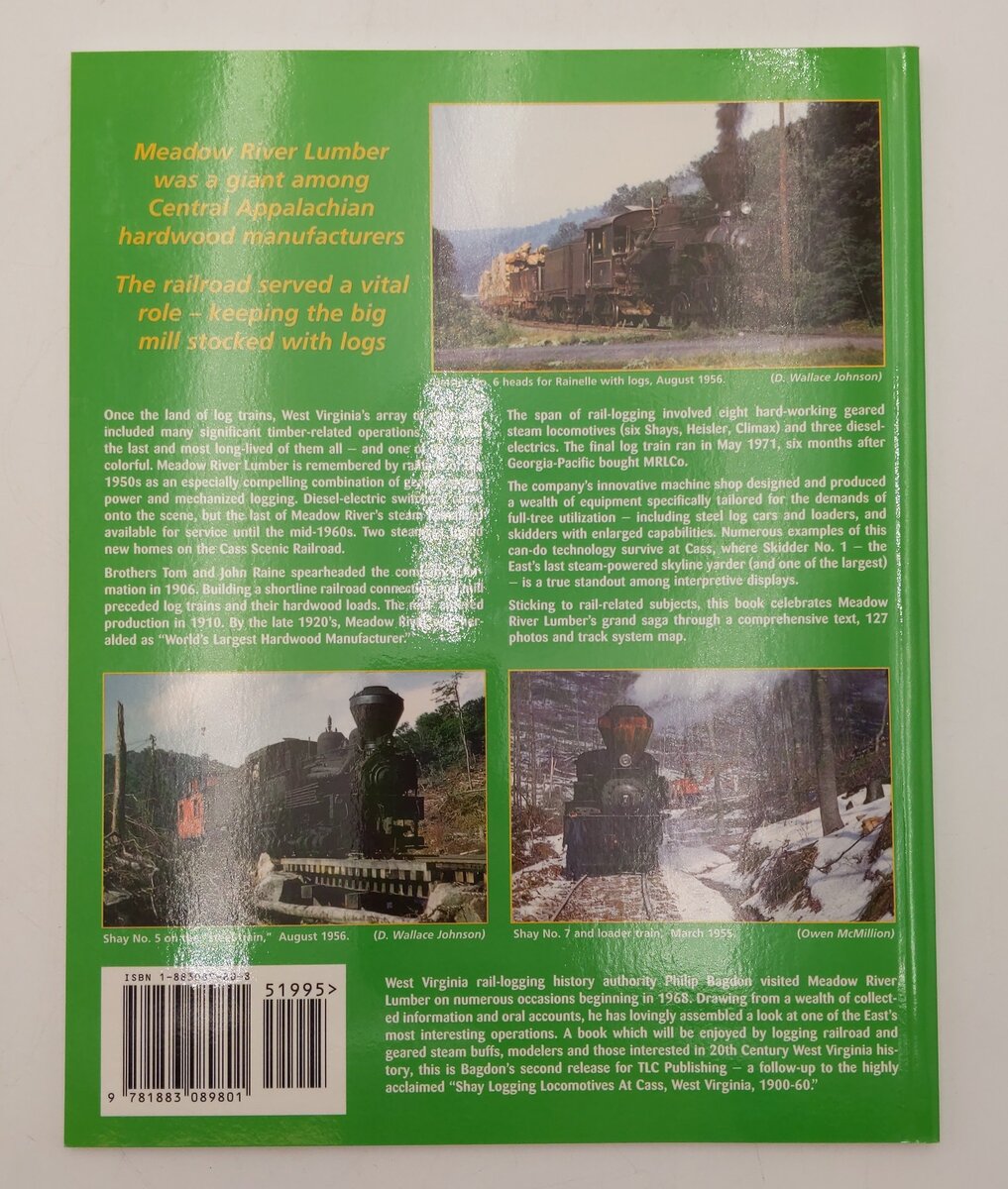 West Virginia's Last Logging Railroad Meadow River  Lumber Company Paperback EX