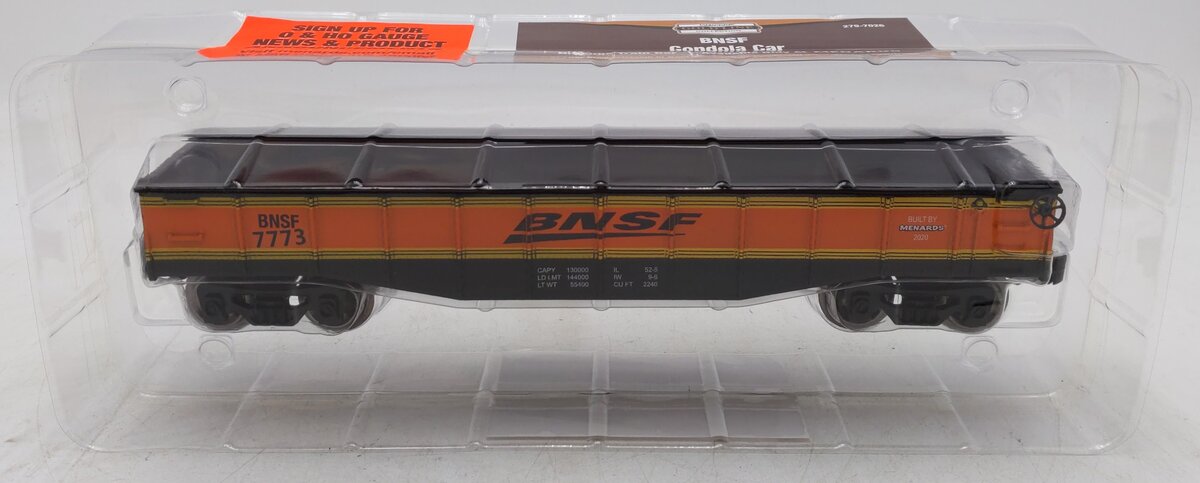 Menards 279-7026 O Gauge BNSF Gondola Car #7773 MT/Box