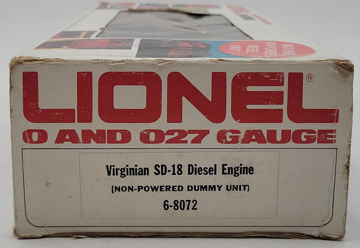 Lionel 6-8072 O Virginian SD18 Non-Powered Dummy Diesel Locomotive -CUSTOM/Box
