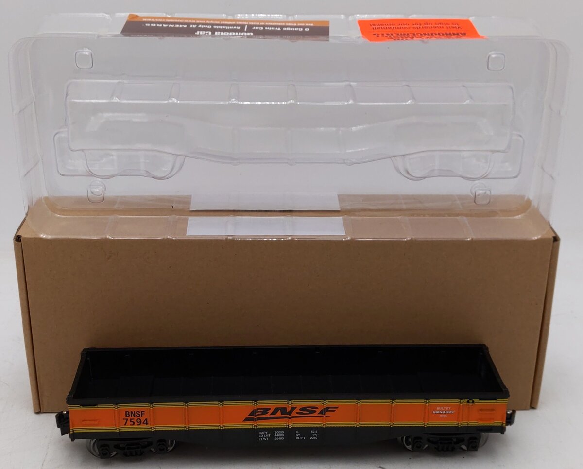 Menards 279-7026 O Gauge BNSF Gondola Car #7594 LN/Box