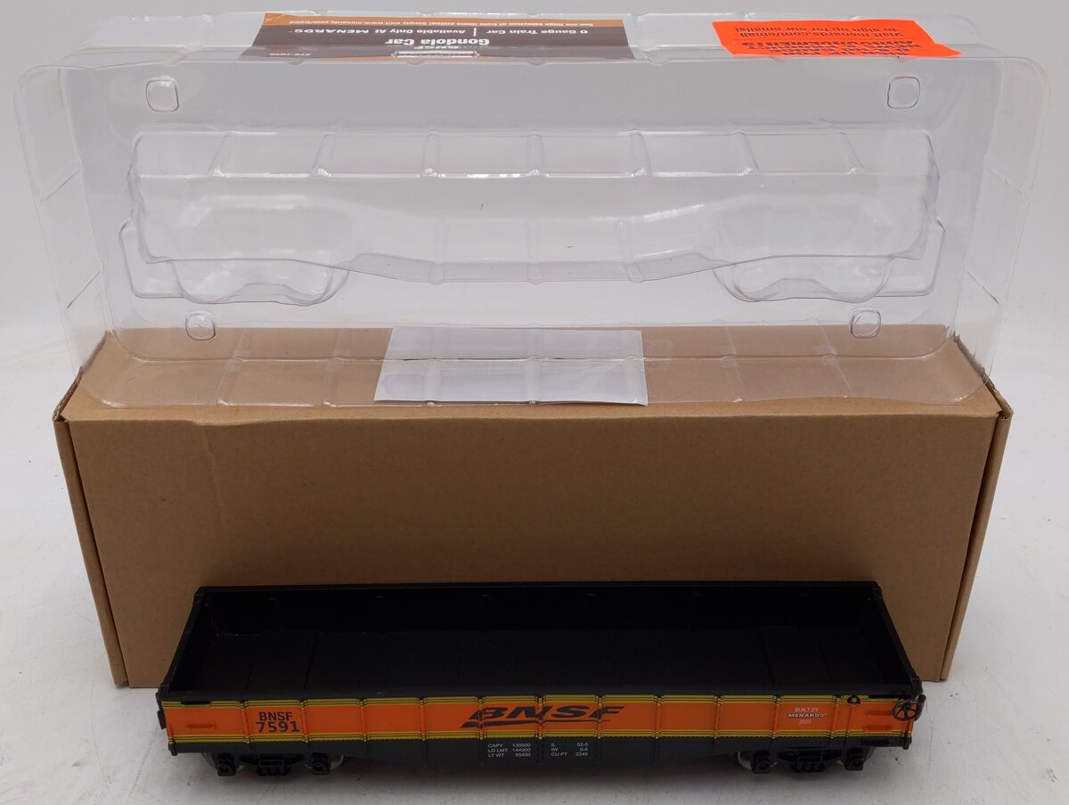 Menards 279-7026 O Gauge BNSF Gondola Car #7591 LN/Box