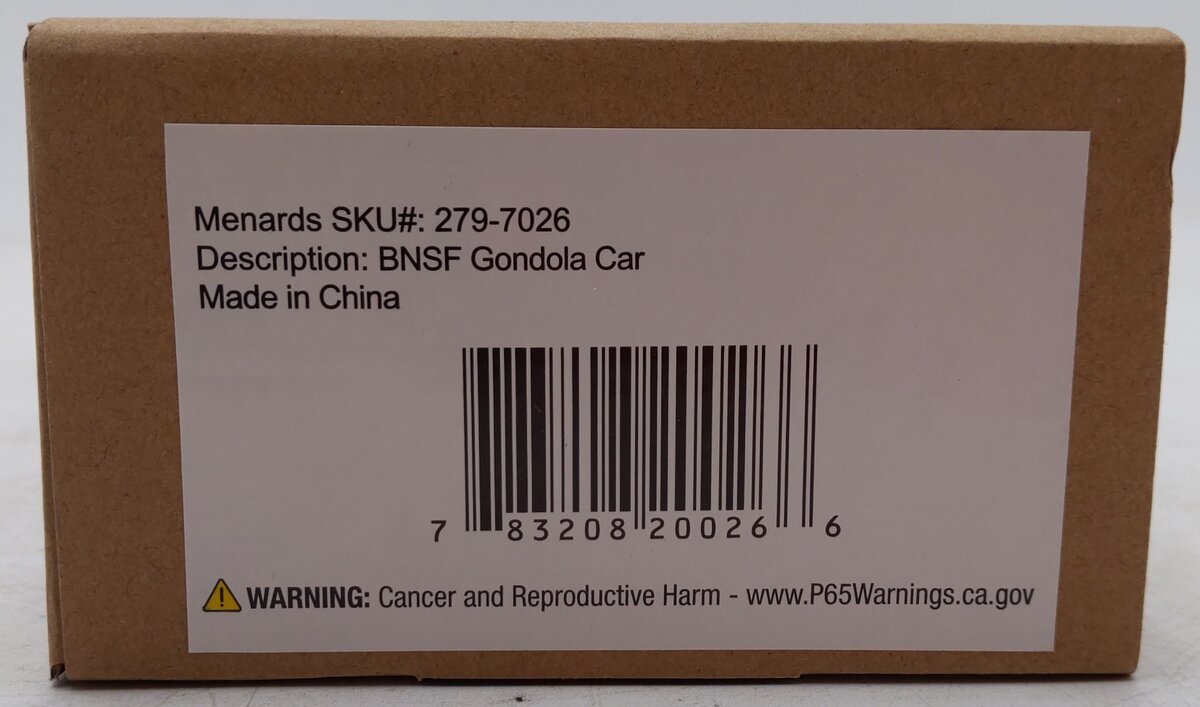 Menards 279-7026 O Gauge BNSF Gondola Car #7591 LN/Box