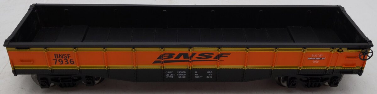 Menards 279-7026 O Gauge BNSF Gondola Car #7936 EX/Box