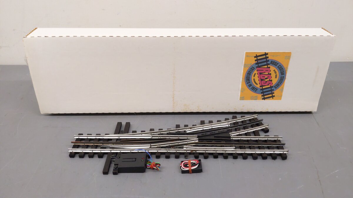 Ross 126M25 O O72 Left Hand with DZ-2500 Remote Switch Turnout VG/Box