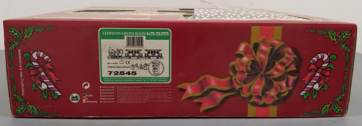 LGB 72545 G Scale Christmas Steam Train Set EX/Box