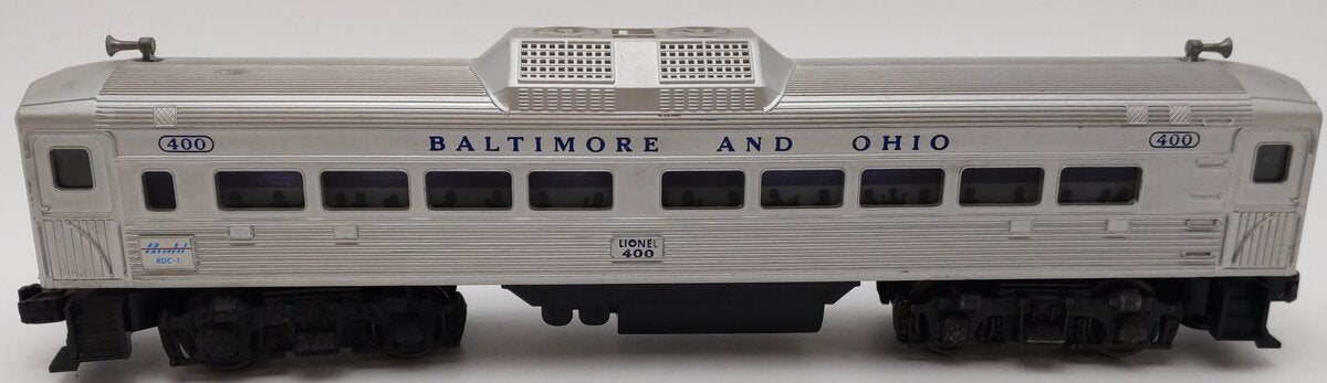 Lionel 400 Vintage O Powered Baltimore & Ohio Commuter Car VG