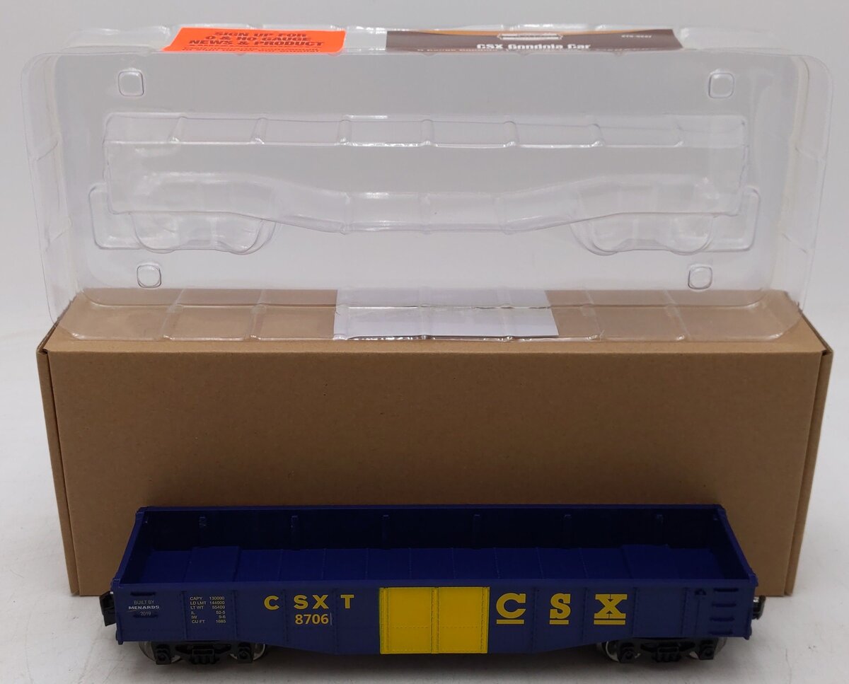Menards 279-5247 O Gauge CSX Gondola Car #8706 LN/Box