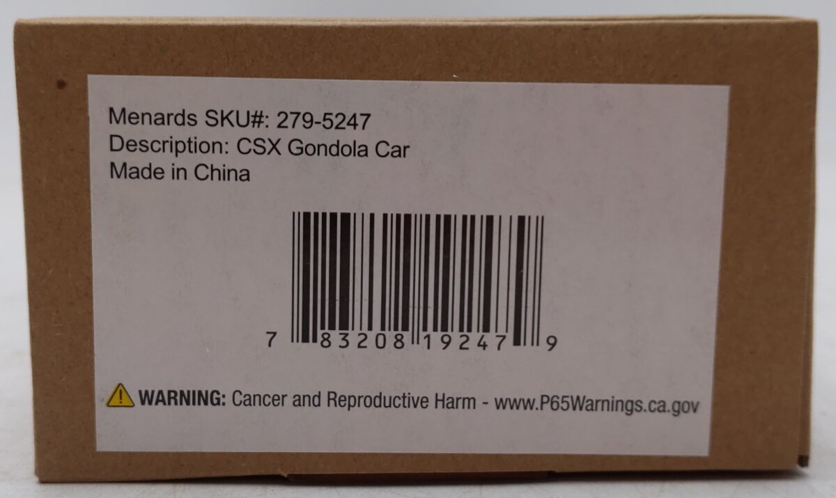 Menards 279-5247 O Gauge CSX Gondola Car #8706 LN/Box
