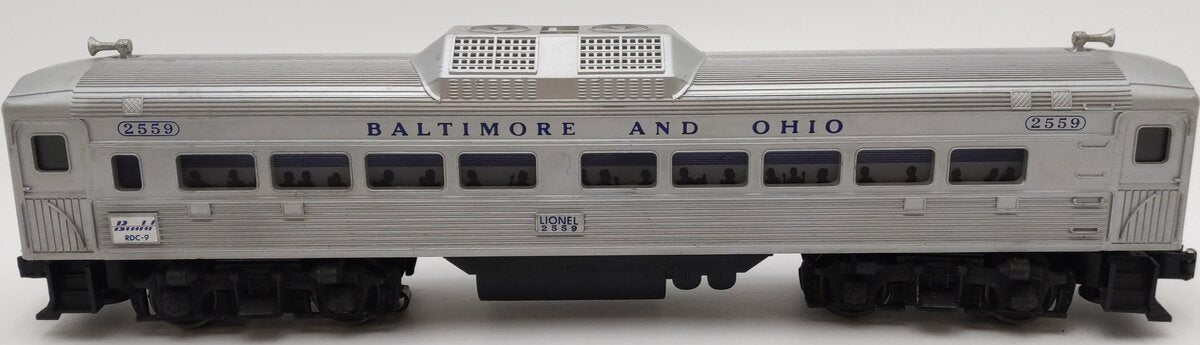 Lionel 2559 Vintage O Baltimore & Ohio RDC Non-Powered Passenger Car VG