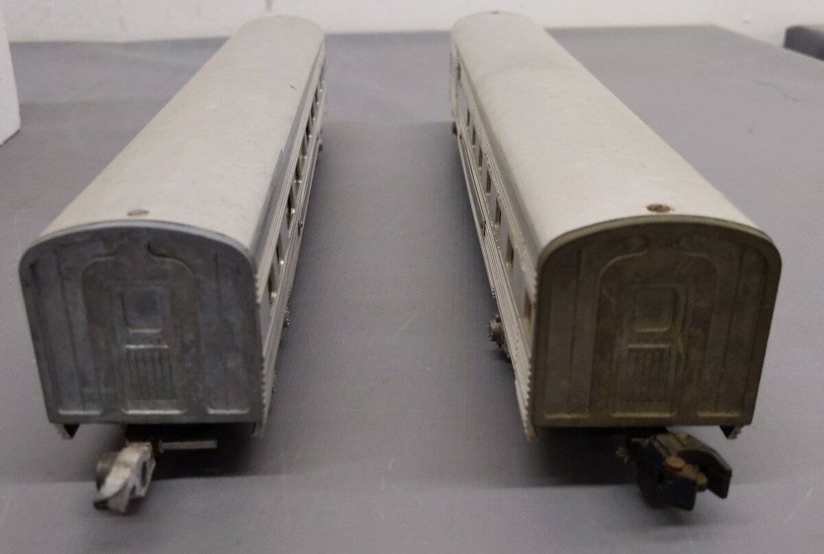 American Flyer 661 & 660  Vintage S Gauge Aluminum Pullman Passenger Cars [2] EX