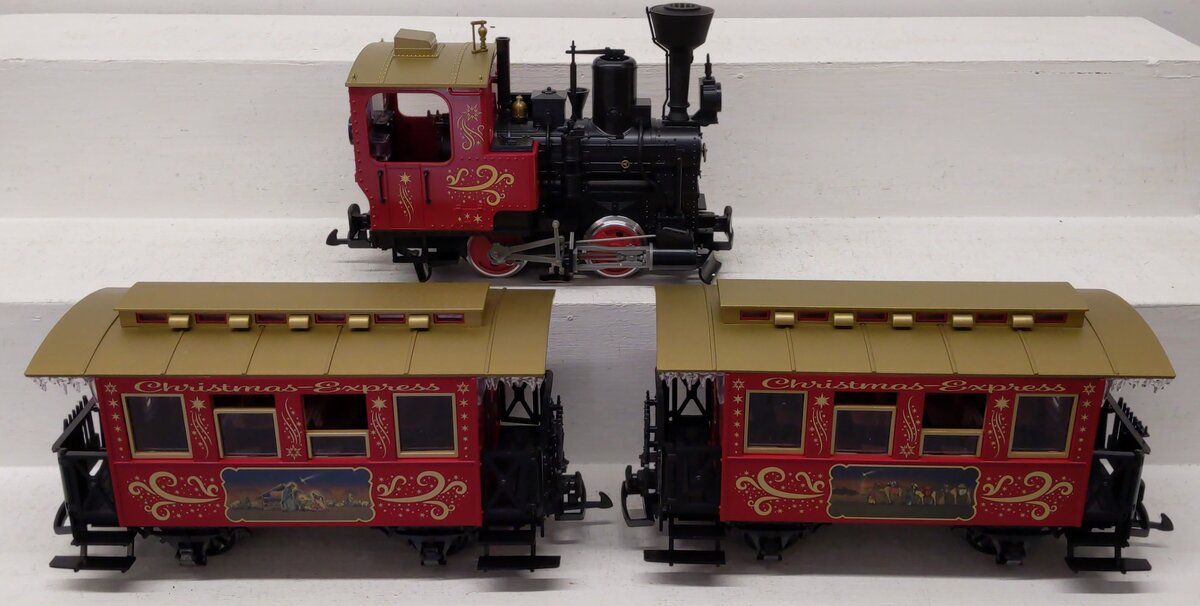 LGB 72308 Christmas Train G Scale Steam Freight Starter Set EX/Box