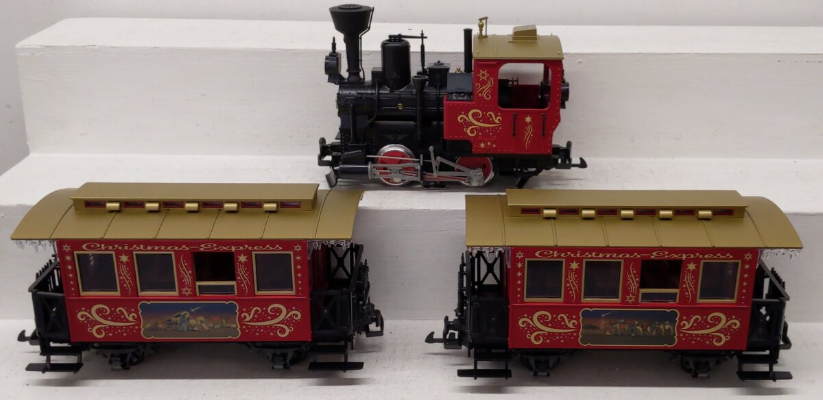 LGB 72308 Christmas Train G Scale Steam Freight Starter Set EX/Box