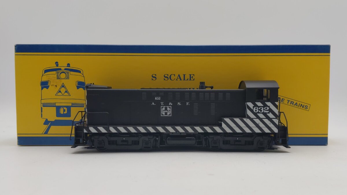 American Models S1209 S Scale Santa Fe S-12 Diesel Baldwin Switcher #632 VG/Box