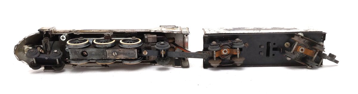 American Flyer 356 Vintage S Silver Bullet 4-6-2 Steam Loco & Tender-Chrome VG