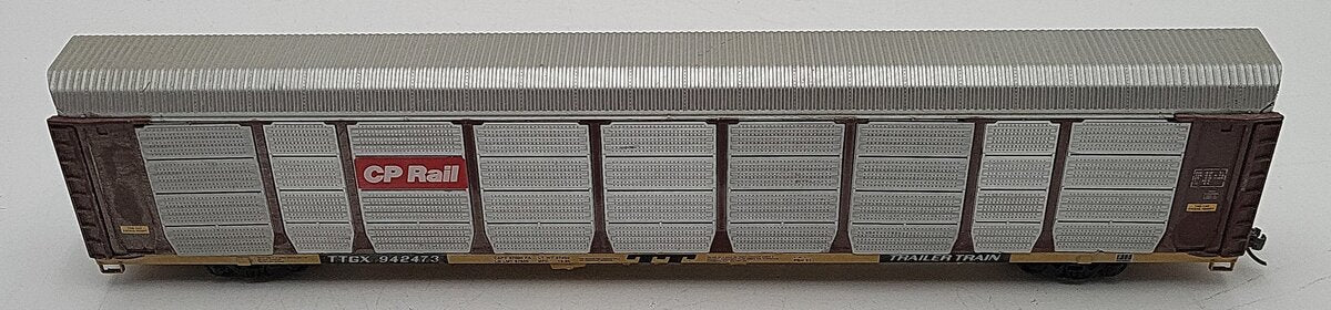 Walthers 932-4811 HO Milwaukee Road TTGX 89' Auto Carrier #942473 Assembled VG/Box