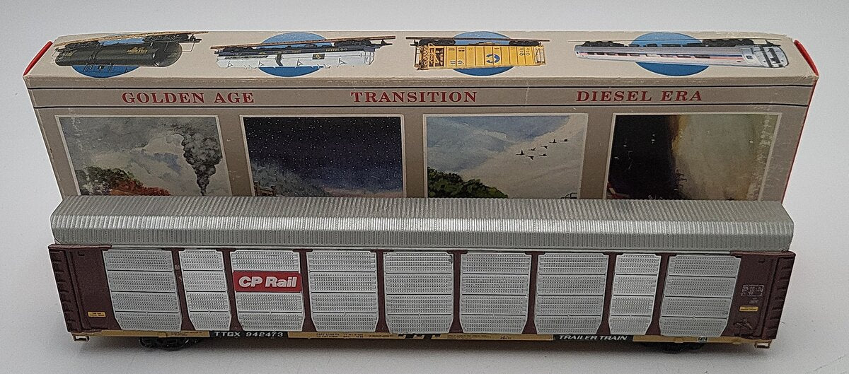 Walthers 932-4811 HO Milwaukee Road TTGX 89' Auto Carrier #942473 Assembled VG/Box